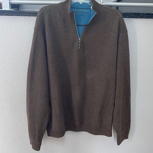 Tommy Bahama reversible quarter-zip sweater XL